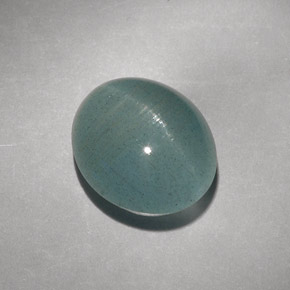 Cat's eye aquamarine verde natural 8,31ct, transparente, transparente/translúcido