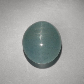 Cat's eye aquamarine verde natural 8,31ct, transparente, transparente/translúcido