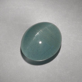 Cat's eye aquamarine verde natural 8,31ct, transparente, transparente/translúcido