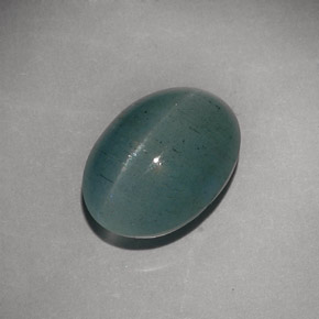 Cat's eye aquamarine verde natural 6,79ct, transparente, transparente/translúcido