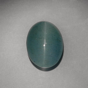 Cat's eye aquamarine verde natural 6,79ct, transparente, transparente/translúcido