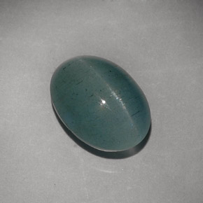Cat's eye aquamarine verde natural 6,79ct, transparente, transparente/translúcido