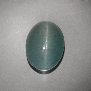 Olho de gato Água-marinha Azul verde Natural 6.63ct, Transparente, Transparente/Translúcido
