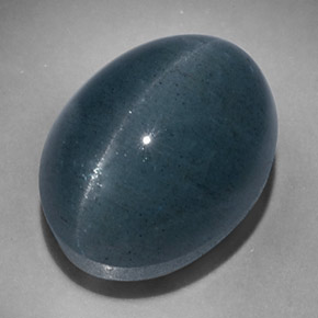 Cat's eye aquamarine verde natural 17,47ct, corte oval, translúcido