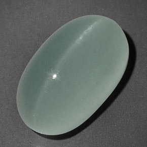 Olho de gato Água-marinha Azul verde Natural 11.88ct, Transparente, Transparente/Translúcido