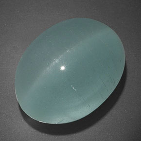 Cat's eye aquamarine verde natural 19,65ct, transparente, transparente/translúcido