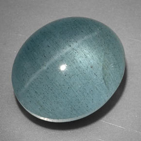 Cat's eye aquamarine verde natural 11,08ct, transparente, transparente/translúcido