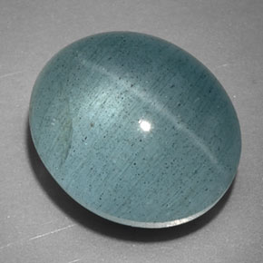 Cat's eye aquamarine verde natural 11,08ct, transparente, transparente/translúcido