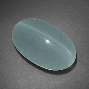 Cat's eye aquamarine turquesa natural 17,96ct, transparente, transparente/translúcido