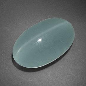 Cat's eye aquamarine turquesa natural 17,96ct, transparente, transparente/translúcido