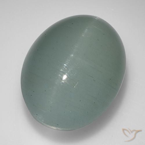 30.03ct Natural Verde claro Azul Olho de gato água-marinha, oval, Translúcido