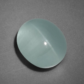 Olho de gato Água-marinha Azul verde Natural 4.26ct, Transparente, Transparente/Translúcido