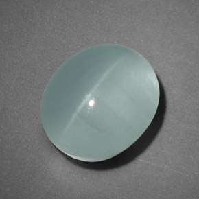 Olho de gato Água-marinha Azul verde Natural 4.26ct, Transparente, Transparente/Translúcido