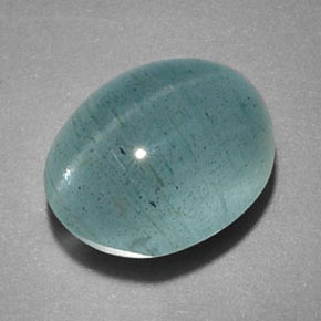 Olho de gato Água-marinha Azul verde Natural 5.14ct, Transparente, Transparente/Translúcido