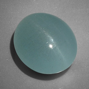 Olho de gato Água-marinha Azul verde Natural 6.73ct, Transparente, Transparente/Translúcido