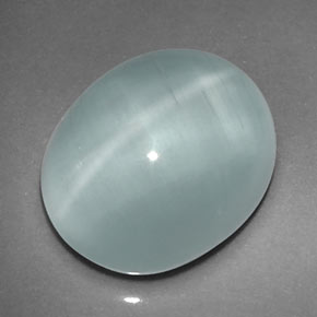 Cat's eye aquamarine verde natural 8,02ct, transparente, transparente/translúcido