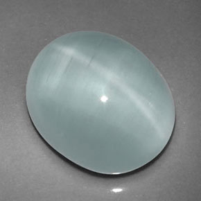Cat's eye aquamarine verde natural 8,02ct, transparente, transparente/translúcido
