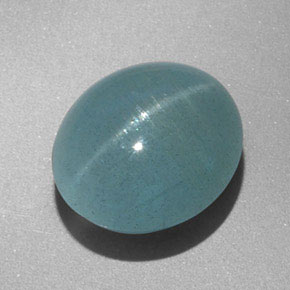 Olho de gato Água-marinha Azul verde Natural 8.31ct, Transparente, Transparente/Translúcido