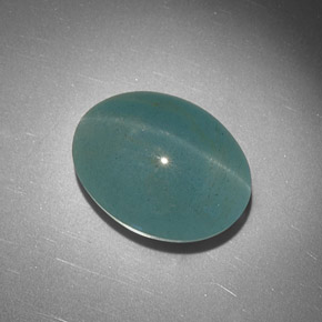 Olho de gato Água-marinha Azul verde Natural 16.35ct, Corte Oval, Translúcido
