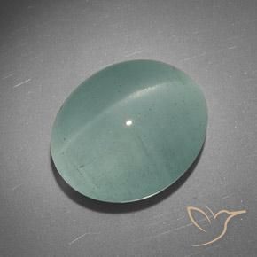 Olho de gato água-marinha Luz verde Natural 23.41ct, oval, Translúcido
