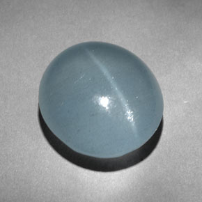 Olho de gato Água-marinha Azul verde Natural 9.45ct, Transparente, Transparente/Translúcido