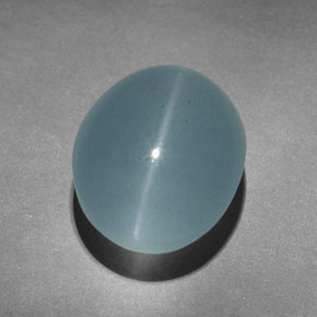 Olho de gato Água-marinha Azul verde Natural 9.73ct, Corte Oval, Translúcido