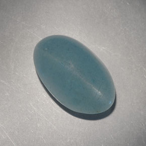 Olho de gato Água-marinha Azul verde Natural 7.33ct, Corte Oval, Translúcido