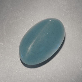 Olho de gato Água-marinha Azul verde Natural 7.33ct, Corte Oval, Translúcido