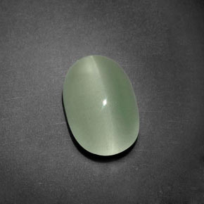 Olho de gato Água-marinha Azul verde Natural 9.59ct, Corte Oval, Transparente