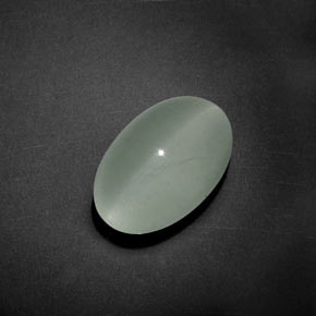 Olho de gato Água-marinha Azul verde Natural 8.55ct, Corte Oval, Transparente