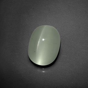 Olho de gato Água-marinha Azul verde Natural 8.36ct, Corte Oval, Transparente