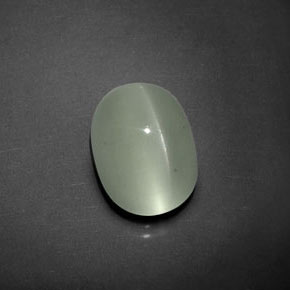 Olho de gato Água-marinha Azul verde Natural 8.36ct, Corte Oval, Transparente