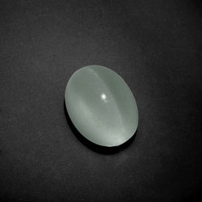 Olho de gato Água-marinha Azul verde Natural 6.97ct, Corte Oval, Transparente