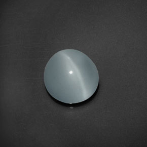 Água-marinha Olho de Gato Azul esverdeado Natural 3,91ct, Corte Redondo, Transparente
