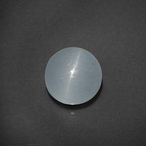 Olho de gato Água-marinha Azul esverdeado Natural 5.44ct, Corte Redondo, Transparente