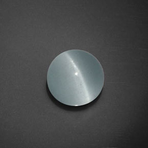 Olho de gato Água-marinha Azul esverdeado Natural 5.58ct, Corte Redondo, Transparente