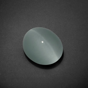 Cat's eye aquamarine azul natural 7,17ct, corte oval, transparente