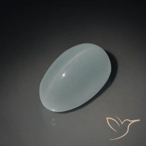 14.43ct Natural Azul claro Olho de gato água-marinha, oval, Transparente