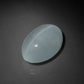 Olho de gato Água-marinha Azul esverdeado Natural 11.20ct, Corte Oval, Transparente