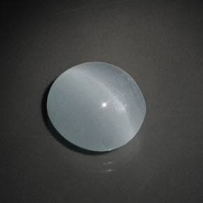 Olho de gato Água-marinha Azul esverdeado Natural 11.12ct, Corte Oval, Transparente