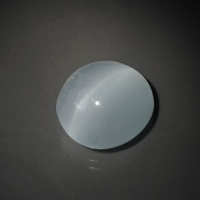 Olho de gato Água-marinha Azul esverdeado Natural 11.12ct, Corte Oval, Transparente