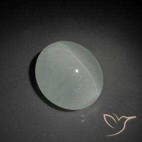 Olho de gato água-marinha verde quente Natural 13.10ct, oval, Transparente