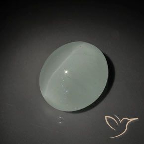 Olho de gato água-marinha verde quente Natural 13.10ct, oval, Transparente