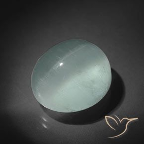 Olho de gato água-marinha Verde Mar Muito Claro Natural 15.50ct, oval, Transparente