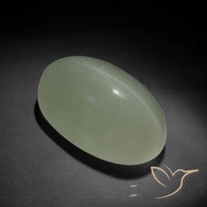 Olho de gato água-marinha Amarelo verde Natural 17.40ct, oval, Transparente
