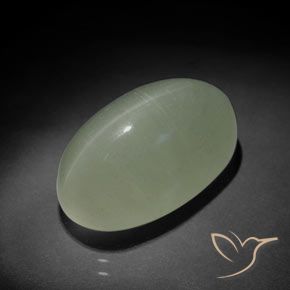 Olho de gato água-marinha Amarelo verde Natural 17.40ct, oval, Transparente