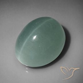 23.10ct Natural Turquesa pálida Olho de gato água-marinha, oval, Translúcido