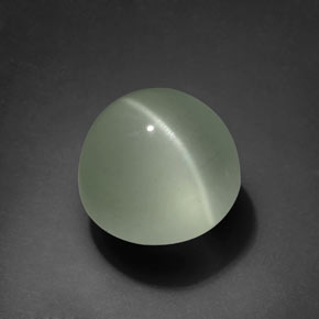 Olho de gato água-marinha Azul verde Natural 8.61ct, Redondo, Transparente