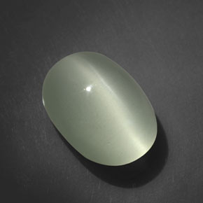 Olho de gato Água-marinha Azul verde Natural 6.61ct, Corte Oval, Transparente