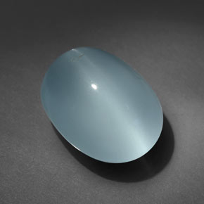 Água-marinha olho de gato azul natural 8,99ct, corte oval, transparente